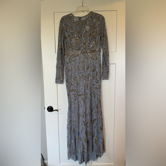 New | MAC DUGGAL 5124 |  Beaded Long Sleeve Evening Gown 6 - Picture 5 of 8